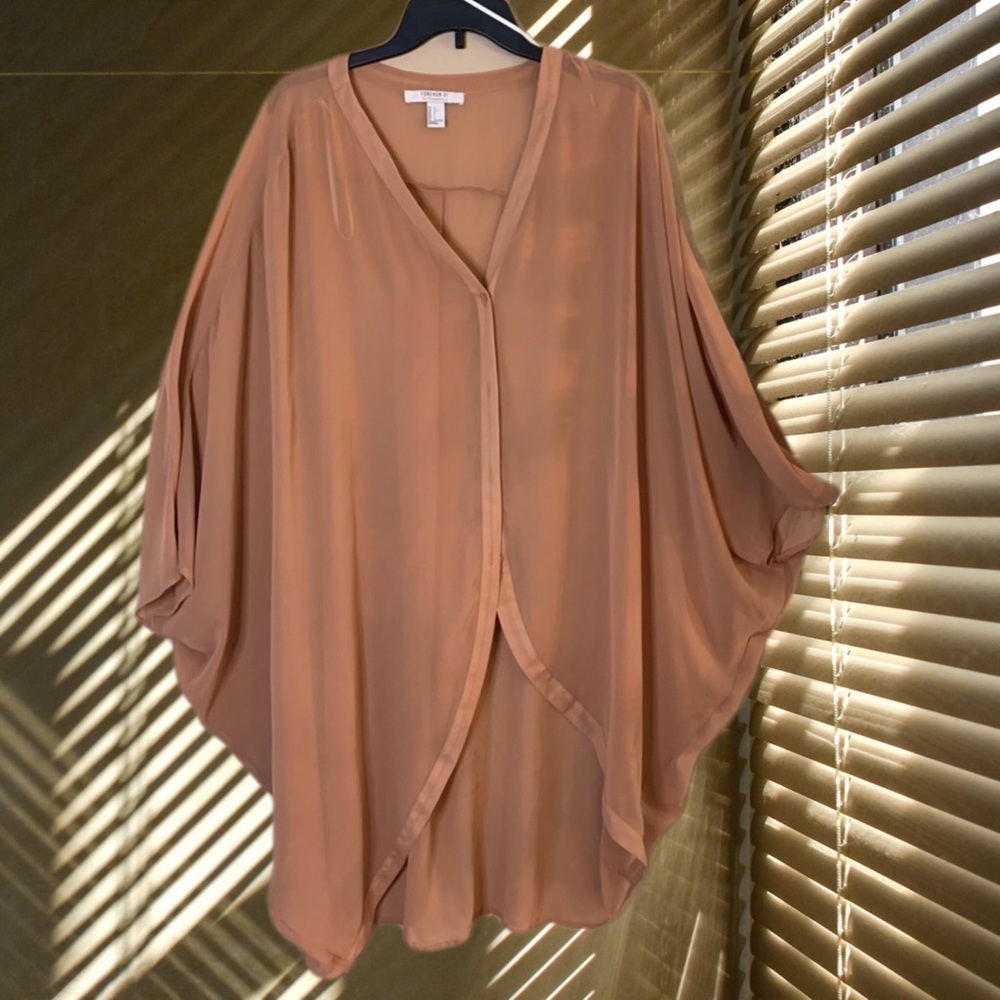 Forever 21 shear overblouse/tunic